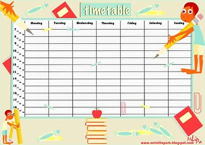 Set a Routine or Time Table
